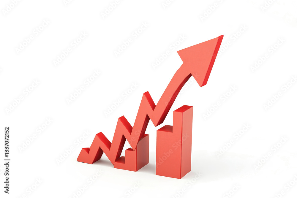 a red arrow rising up from the ground cutout image and isolated on transparent background a red arrow rising up from the ground cutout image and isolated on transparent background