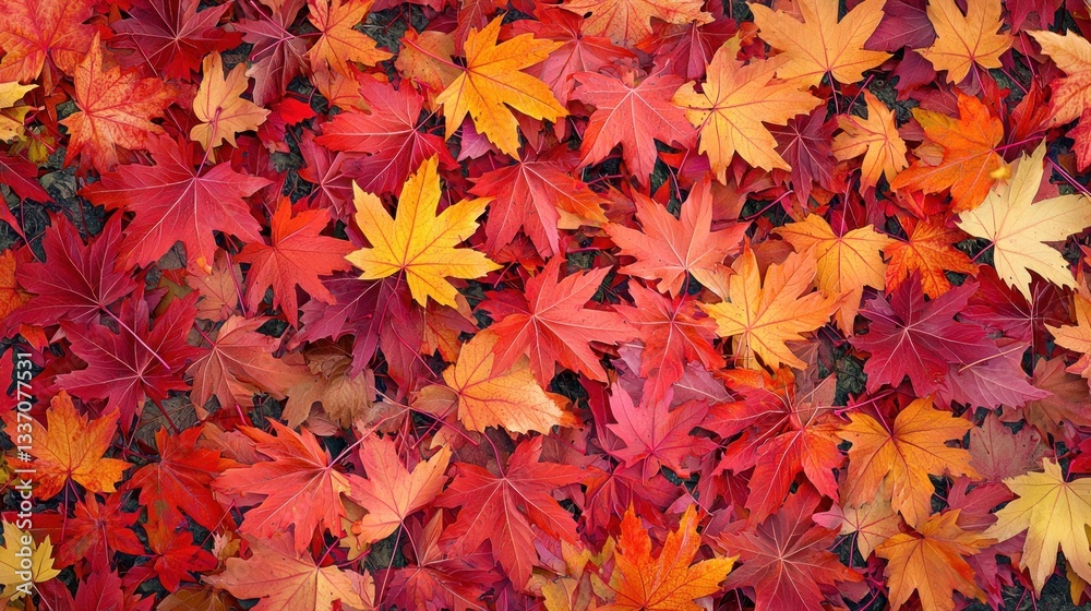 Autumn leaves carpet, vibrant fall colors on ground, nature scene Autumn leaves carpet, vibrant fall colors on ground, nature scene