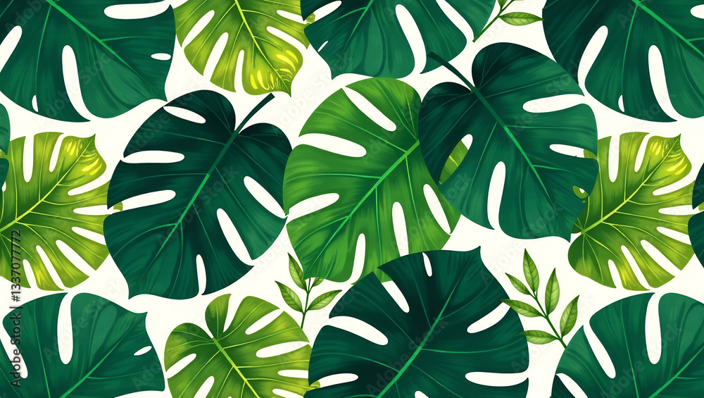 Tropical Leaf Pattern - Lush & Exotic Tropical Leaf Pattern - Lush & Exotic