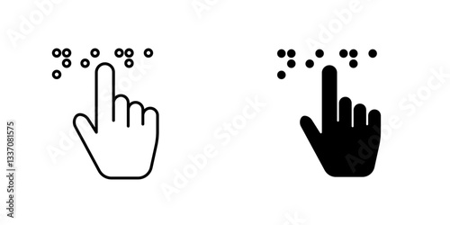 Brailleicons for ui. vector illustration