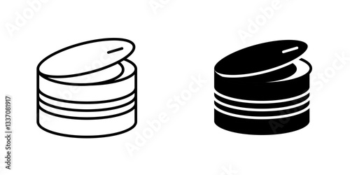 Canned foodicons for ui. vector illustration