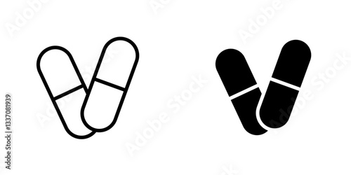 Capsulesicons for ui. vector illustration