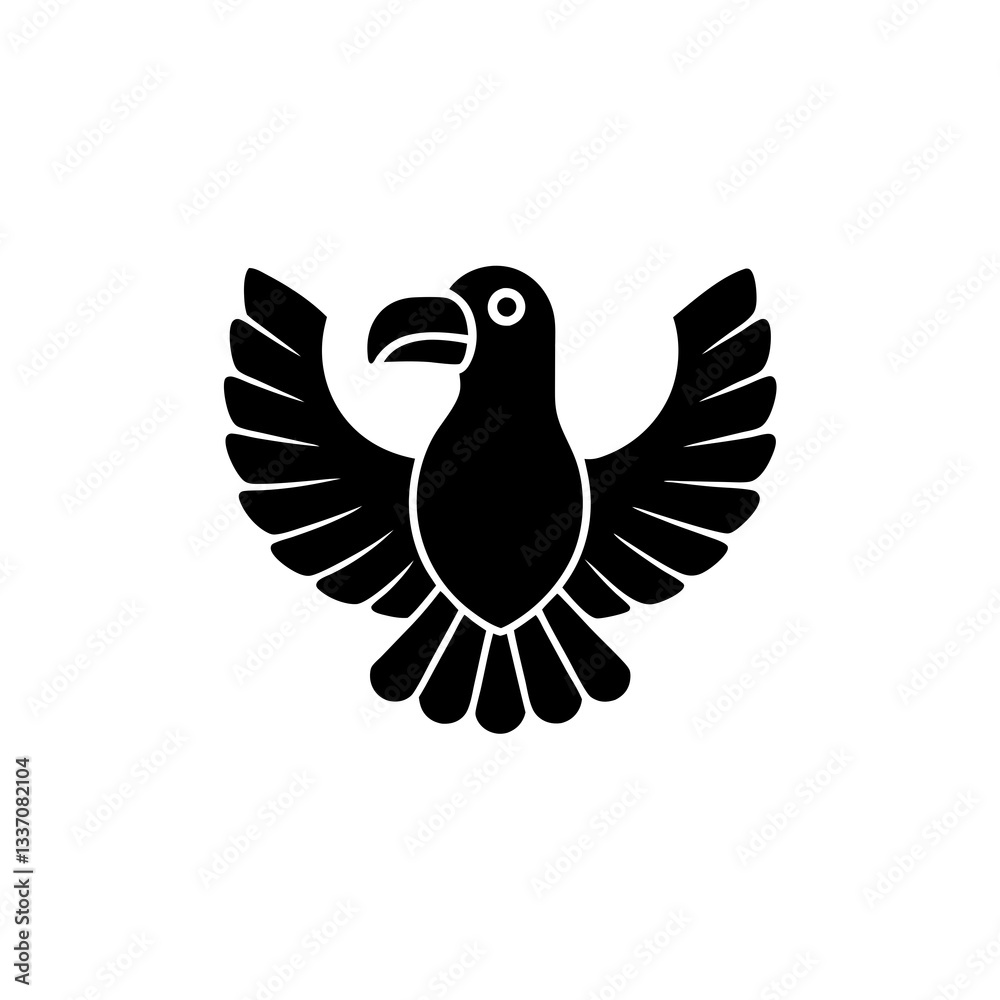 Obraz premium creative details Seagull Icon vector illustration