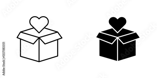 Donation Boxicons for ui. vector illustration