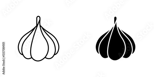 Garlicicons for ui. vector illustration
