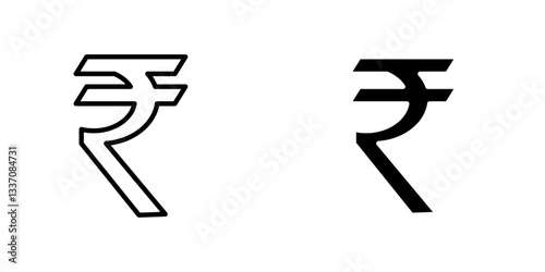 Indian rupeeicons for ui. vector illustration