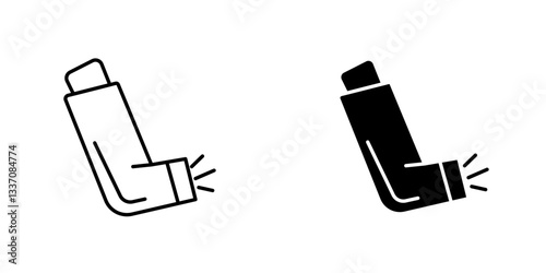 Inhalericons for ui. vector illustration