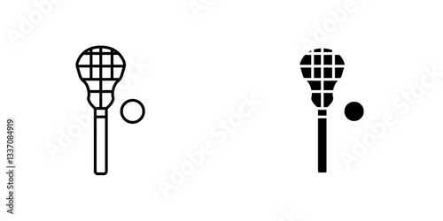 Lacrosse stick ballicons for ui. vector illustration