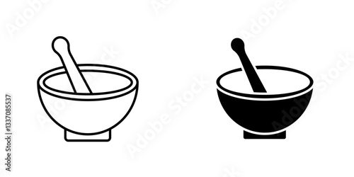 Mortar pestleicons for ui. vector illustration