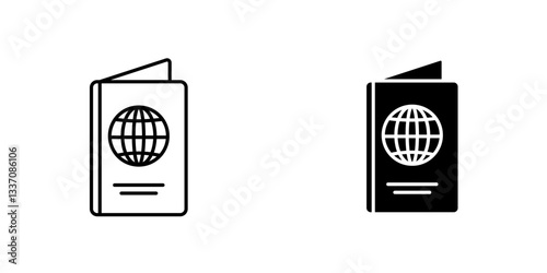 Passporticons for ui. vector illustration