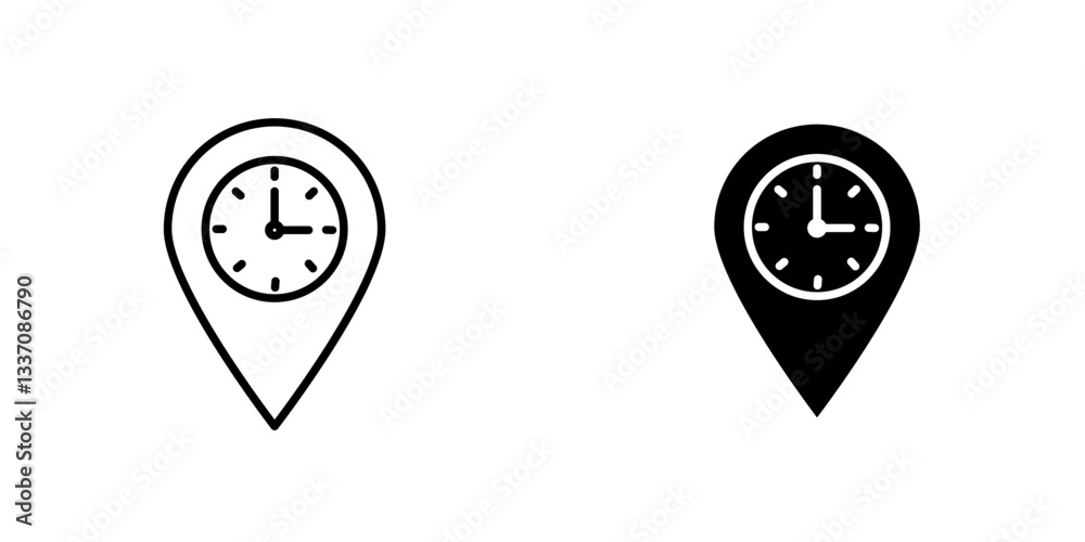 Real time locationicons for ui. vector illustration Real time locationicons for ui. vector illustration
