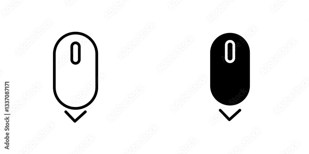 Scroll down computer mouseicons for ui. vector illustration Scroll down computer mouseicons for ui. vector illustration
