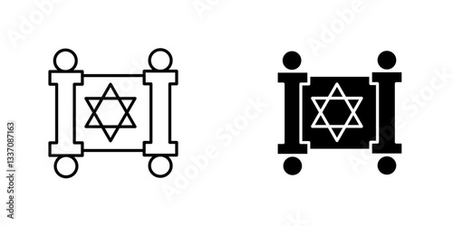 Scroll Torahicons for ui. vector illustration