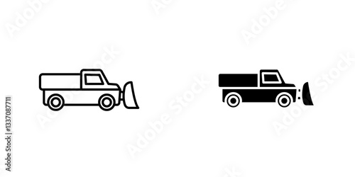 Snowplowicons for ui. vector illustration