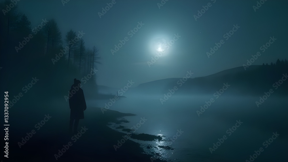 Fototapeta premium Night in the fog