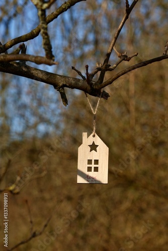 spring tree with house