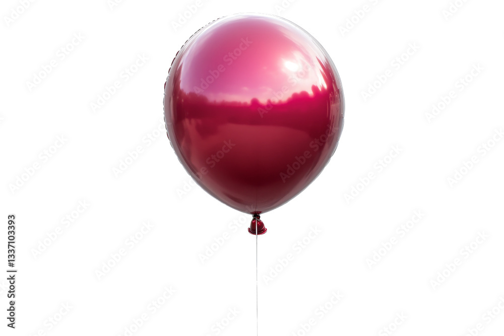 a red balloon floating on a white background cutout image and isolated on transparent background a red balloon floating on a white background cutout image and isolated on transparent background