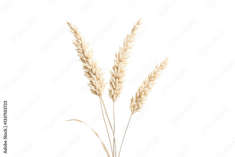 a plant with some tall stalks of wheat cutout image and isolated on transparent background a plant with some tall stalks of wheat cutout image and isolated on transparent background
