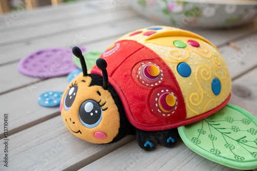 A wonderfully decorated Beetle Insects baby toy photo