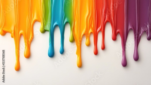 Abstract melted candle background with dripping colorful wax
