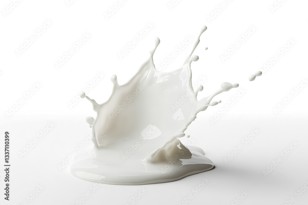a white milk splashing into a glass cutout image and isolated on transparent background a white milk splashing into a glass cutout image and isolated on transparent background