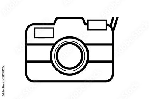 Minimalist Camera Symbol – Digital and Photography Design