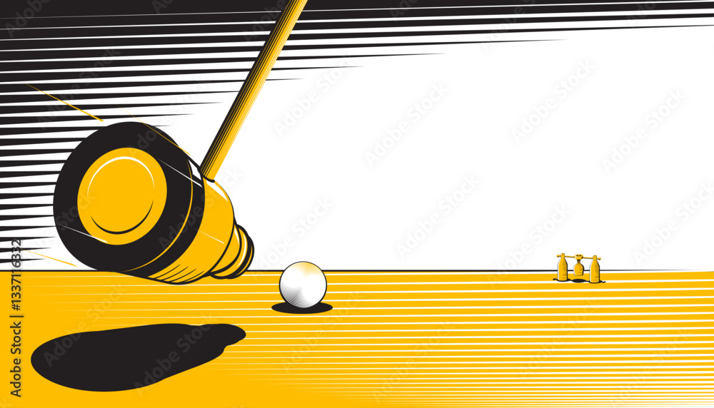 Fototapeta premium Abstract Woodball background. Sport concept.