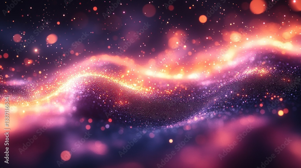 Cosmic Dust Wave: A Symphony of Glittering Nebulae Cosmic Dust Wave: A Symphony of Glittering Nebulae