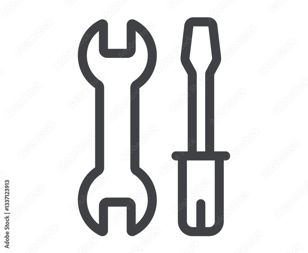Сonstruction tools isolated icon concept illustration Сonstruction tools isolated icon concept illustration