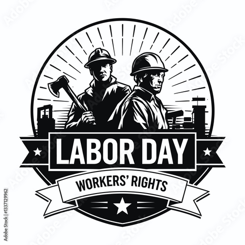 Happy Labor Day Illustration Design.