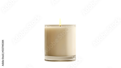 Lit Candle in Glass Jar  Home Decor  Relaxation  Spa  Serenity  Warm Light  Hygge  Cozy At