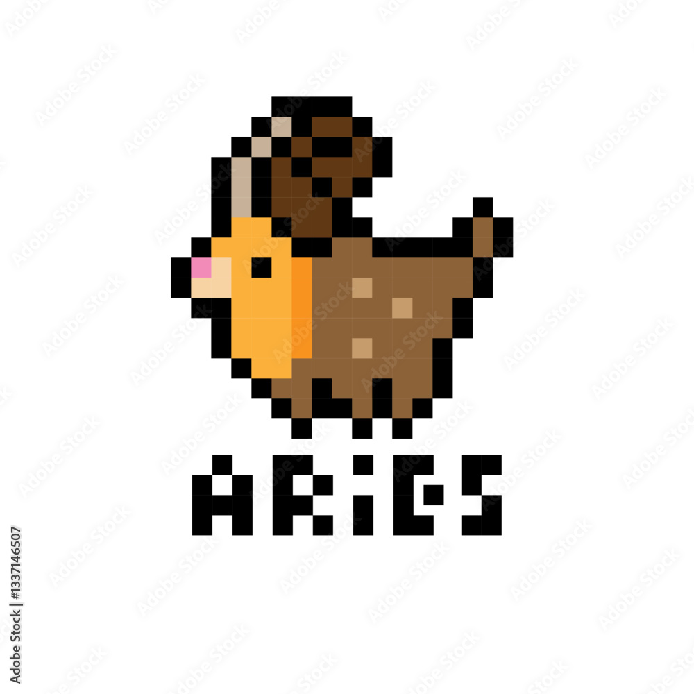 Fototapeta premium pixel aries