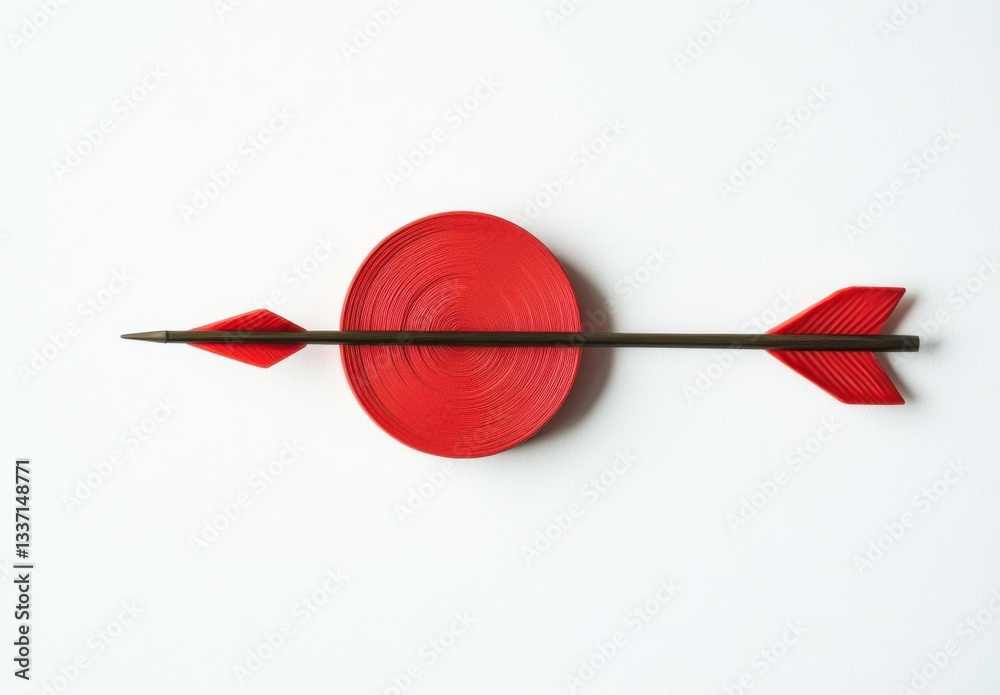 Target-focused red arrow symbolizing goal achievement and business growth Target-focused red arrow symbolizing goal achievement and business growth
