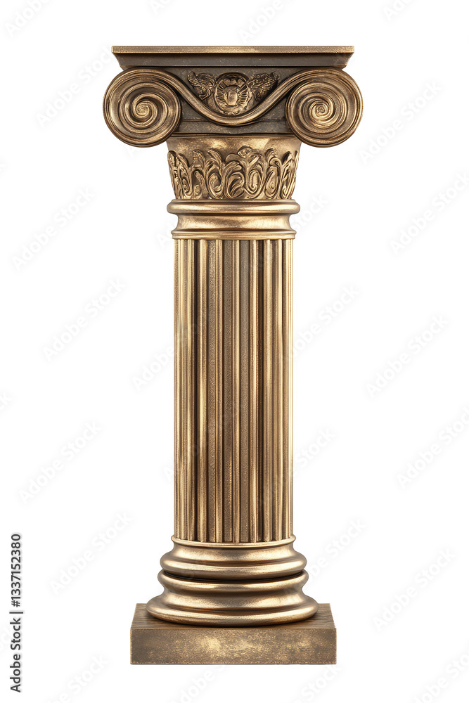 Antique Greek Column Isolated on Transparent background Showcasing Classic Architectural Design and Details Antique Greek Column Isolated on Transparent background Showcasing Classic Architectural Design and Details