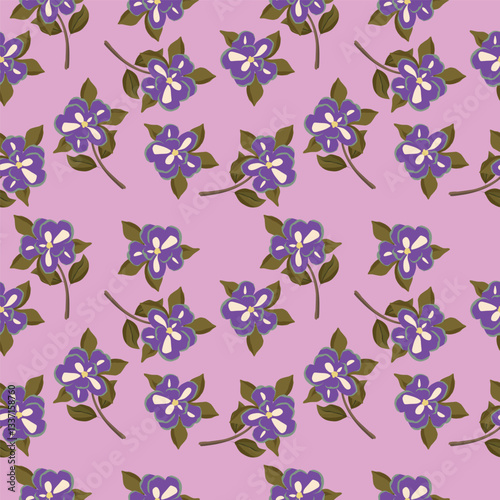 Floral seamless original pattern in vintage paisley style. Traditional floral pattern for fabric, wallpapers and backgrounds. Ornamental garden Flowers and leaves