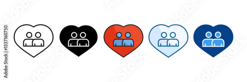 Affection Icon Set Multiple Style Collection