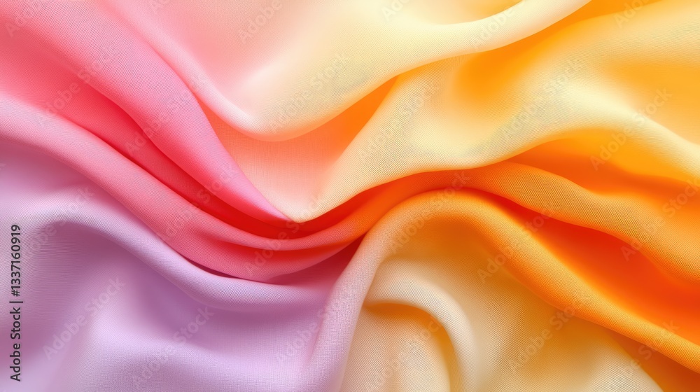 Fototapeta premium Soft linen fabric background in muted pastel tones with delicate folds