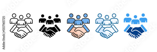 Collaboration Icon Set Multiple Style Collection