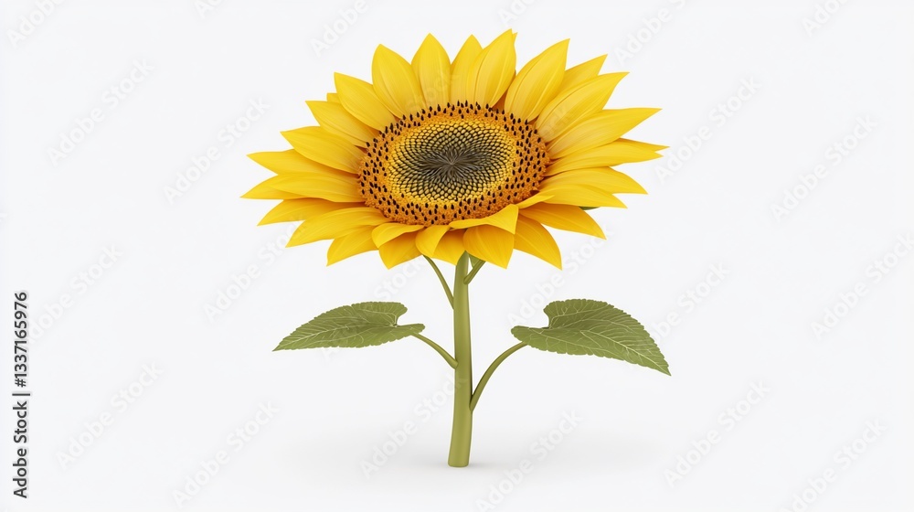 Obraz premium Bright sunflower, vibrant yellow flower