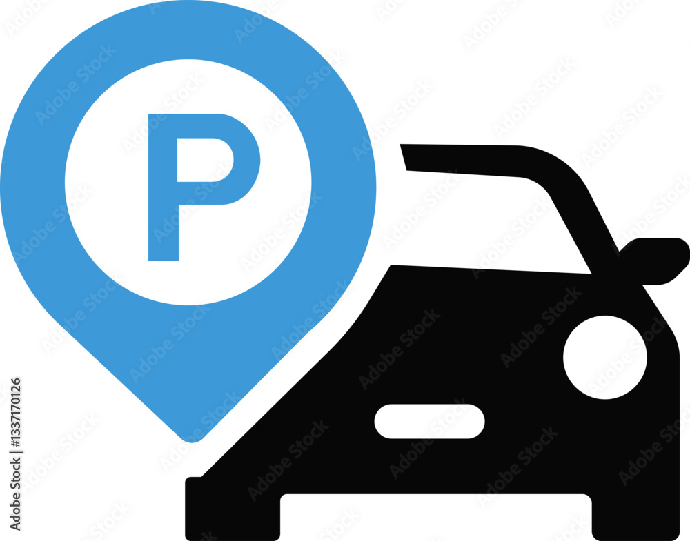 Car parking .Parking and traffic signs isolated on white background. Vector illustration Icon Svg Car parking .Parking and traffic signs isolated on white background. Vector illustration Icon Svg