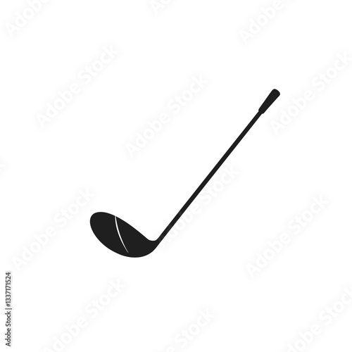 wedge golf club flat black silhouette on white background