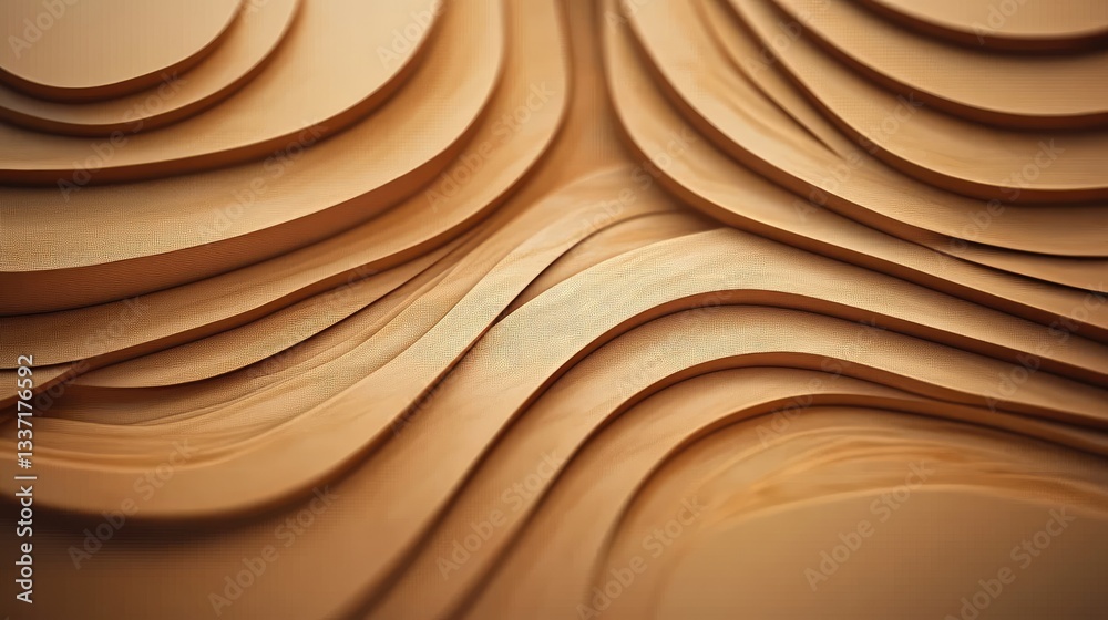 Topographical map contour lines forming hypnotic patterns