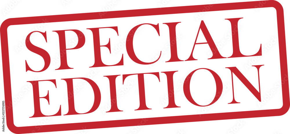 Special edition stamp icon isolated on white background . Red special edition stamp label . Vector Special edition stamp icon isolated on white background . Red special edition stamp label . Vector