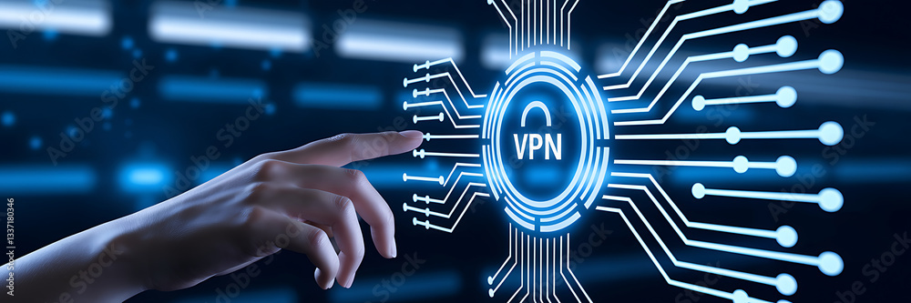 Obraz premium VPN Security & Online Privacy – Protect the Internet Connection, online security, internet privacy, secure browsing, VPN encryption, anonymous browsing, data protection, cyber security.