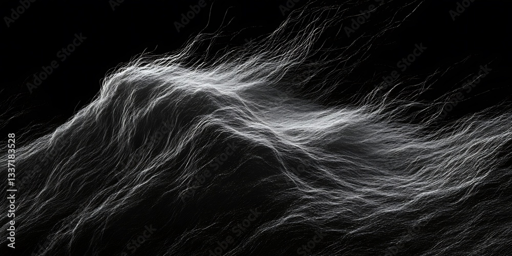 Fototapeta premium Abstract grayscale wave landscape