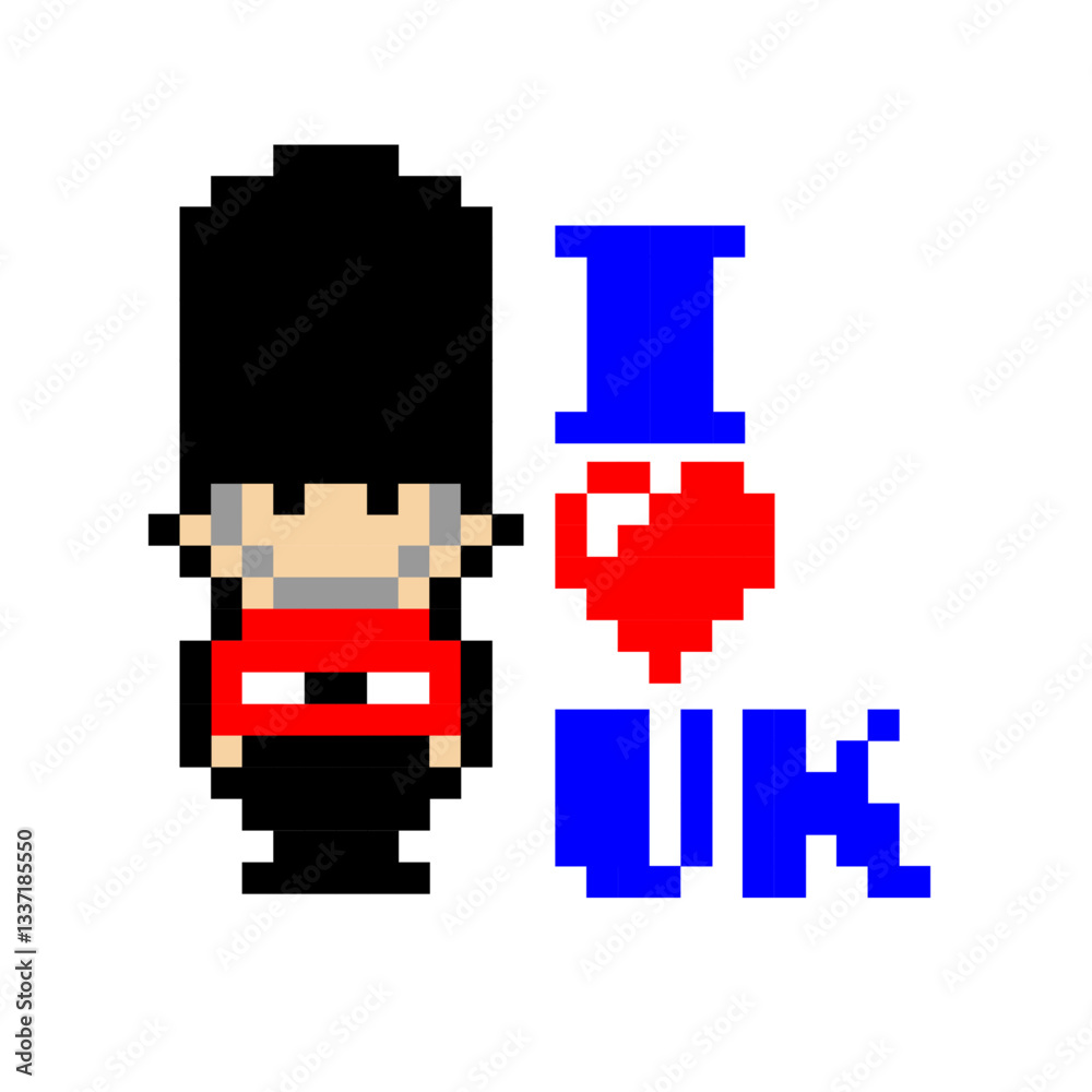 Obraz premium pixel iloveuk
