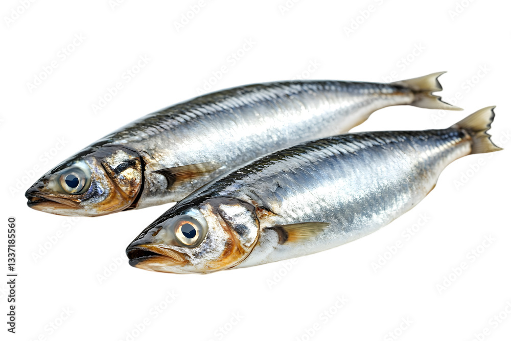 Pair of Fresh Raw Silver Herring Fish on Transparent Background Close Up Studio Shot Seafood Ingredient Pair of Fresh Raw Silver Herring Fish on Transparent Background Close Up Studio Shot Seafood Ingredient