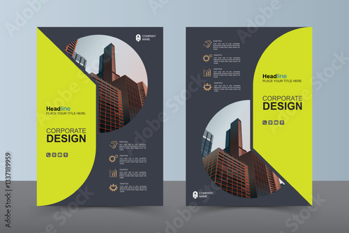 Modern Layout Flyer. Corporate Book Cover Design, EPS Vector Template. Can be Adapt to Brochure, Annual Report, Magazine, Business Presentation, Poster, flyer, Banner, Website