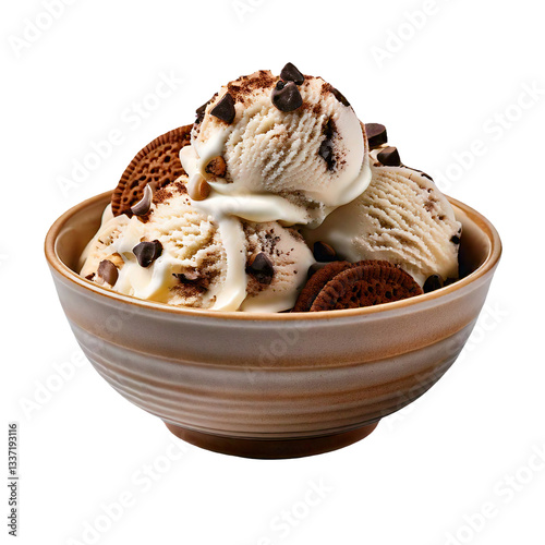 Bowl of Cookie Ice Cream Is...