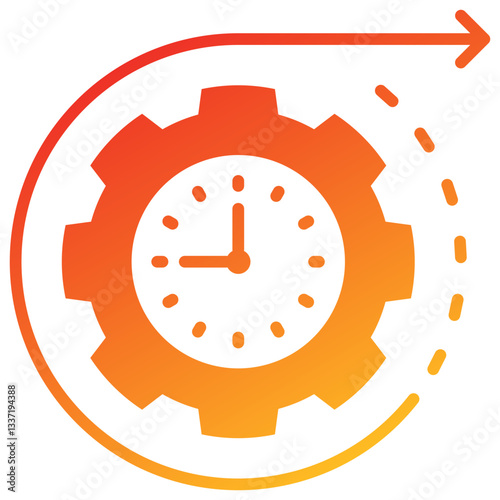 Long Term Glyph Gradient Icon